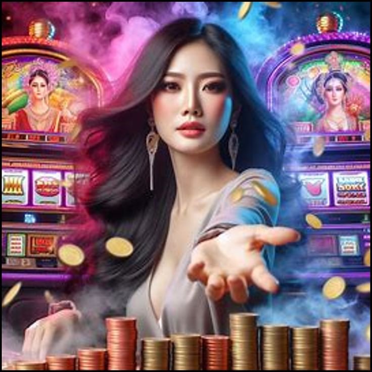 Grid permainan Reactoonz dengan simbol berwarna-warni